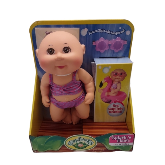 Cabagge Patch Other - Cabbage Patch Kids 9" Deluxe Splash N' Float - Brown Eye Girl Flamingo